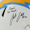 Austin Ekeler Signed Chargers F/S Speed Helmet Inscribed &quot;-Pound For Pound&quot;