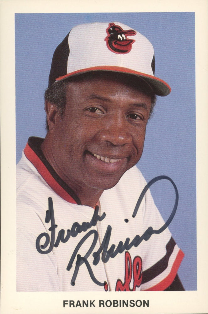 Frank Robinson Signed Orioles Postcard (JSA SOA)