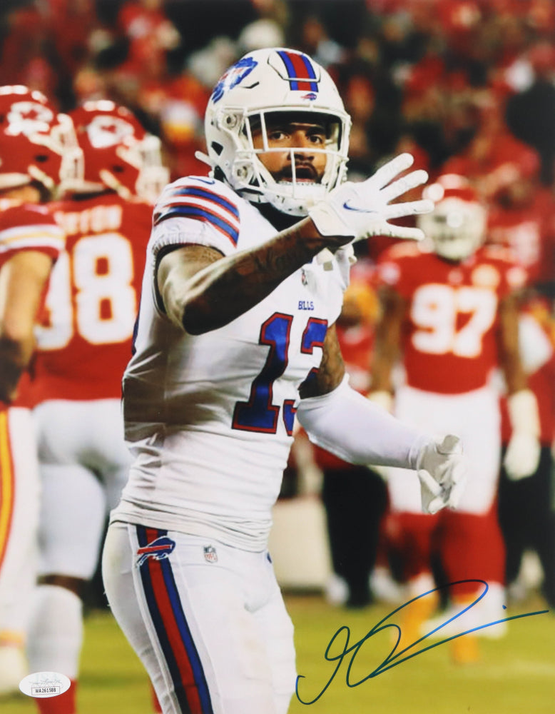 Gabe Davis Signed Bills 11x14 Photo (1) (JSA)