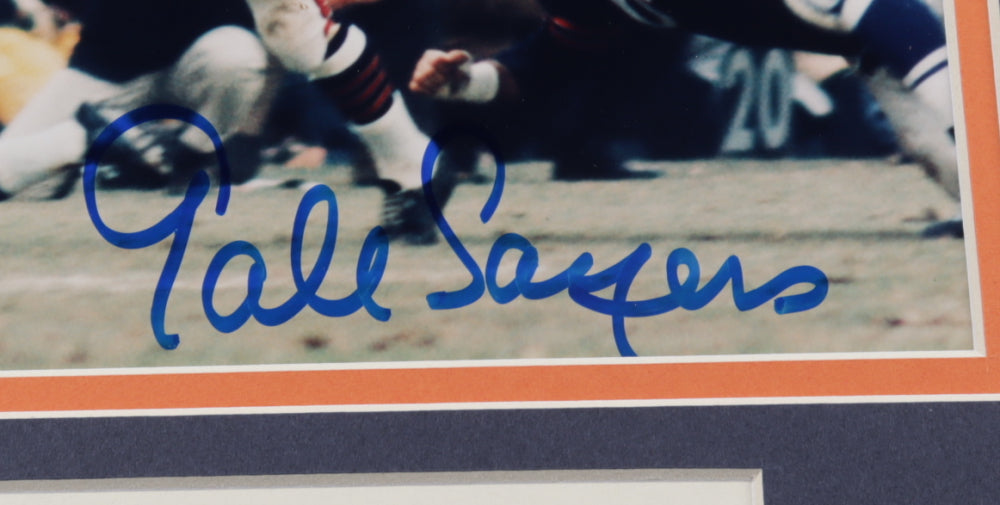 Gale Sayers Signed Bears 11x14 Custom Matted Framed Photo Display (JSA COA)