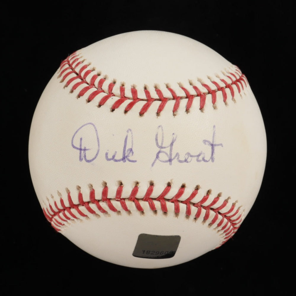 Dick Groat Signed OML 2001 Topps Archives Reserve Logo Baseball (Topps Hologram)