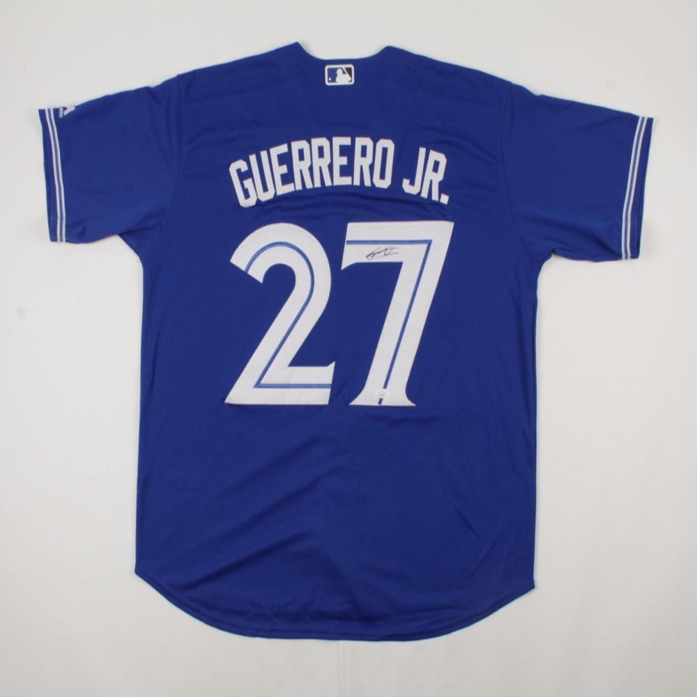 Blue Jays Vladimir Guerrero Jr. Autographed White Majestic Size XXL Jersey JSA