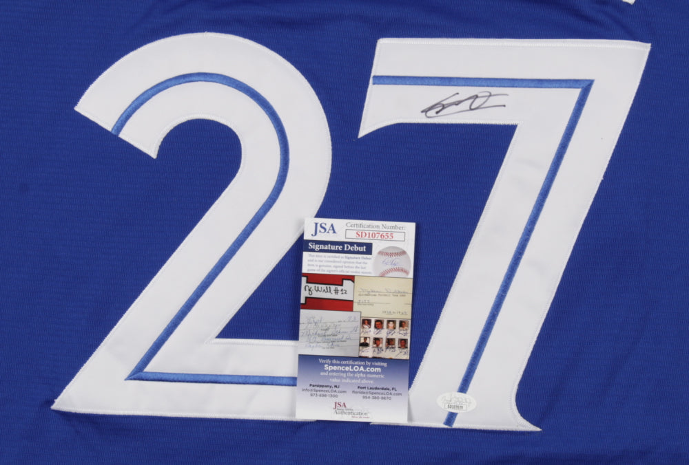 Vladimir Guerrero Jr. Autographed White XL Blue Jays Jersey