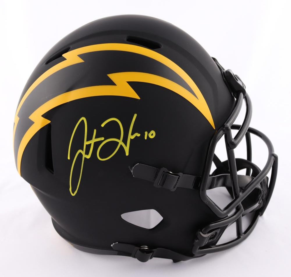 Justin Herbert Signed Chargers Full-Size Eclipse Alternate Speed Helmet (Beckett COA)