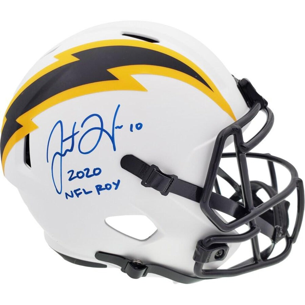 Justin Herbert Signed LA Chargers Lunar Eclipse F/S Speed Helmet "2020 NFL ROY"