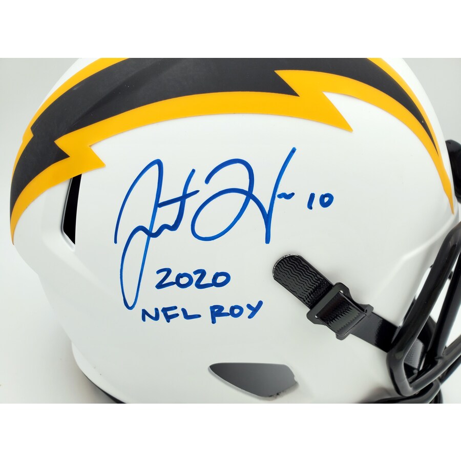 Justin Herbert Autographed Hand Signed Los Angeles Chargers Camo Speed Full  Size Football Helmet - with NFL ROY 2020 inscription - BAS Beckett  Authentication