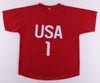 Hope Solo Signed Red USA Soccer Jersey (RSA Hologram)