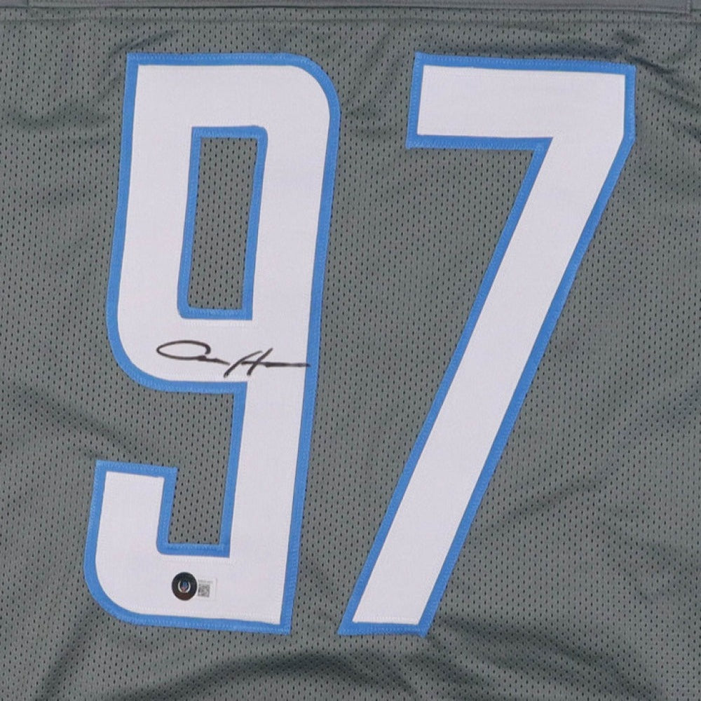 GSSM Aidan Hutchinson Signed Blue Jersey (Beckett)