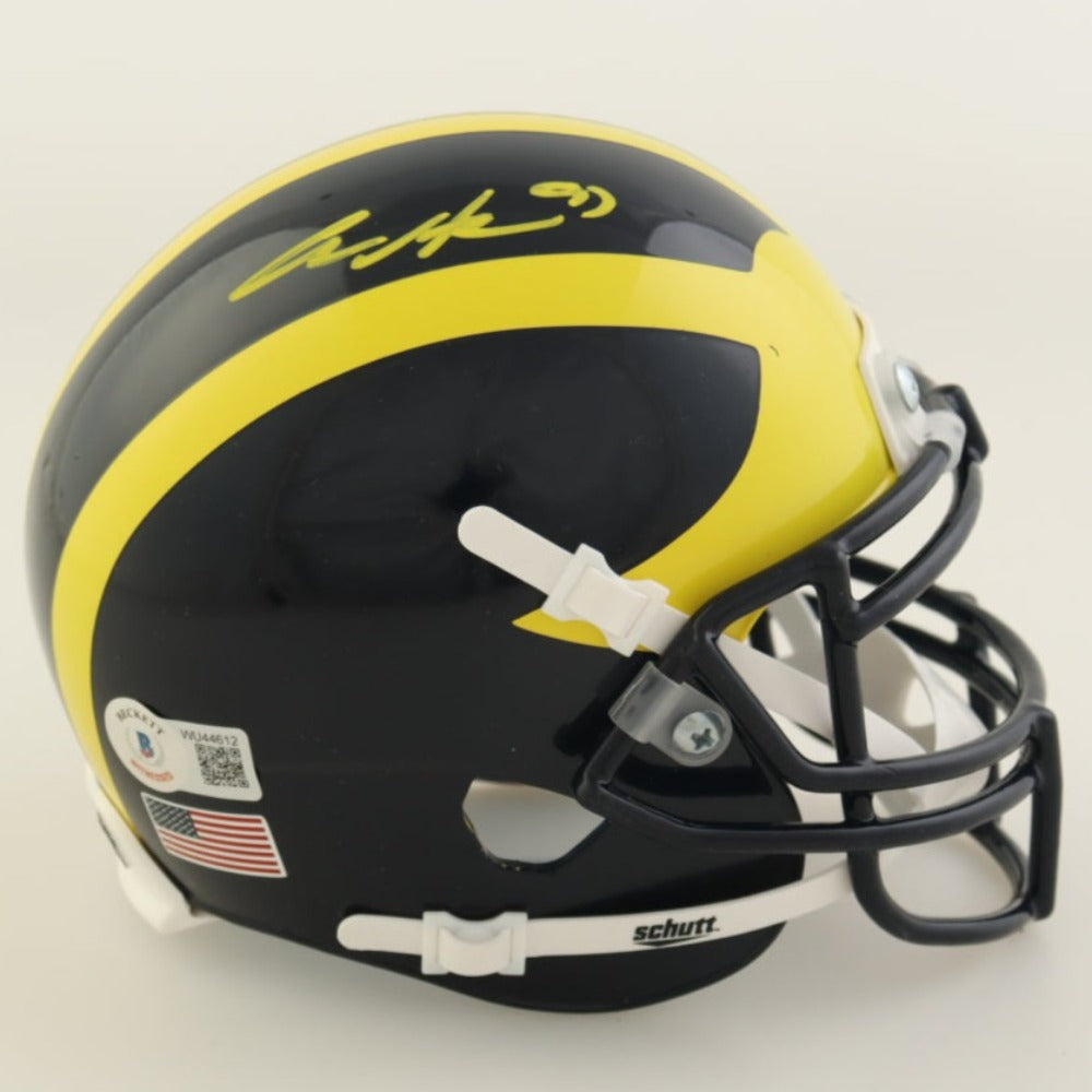 Aidan Hutchinson Signed Michigan Wolverines Mini Helmet (2)