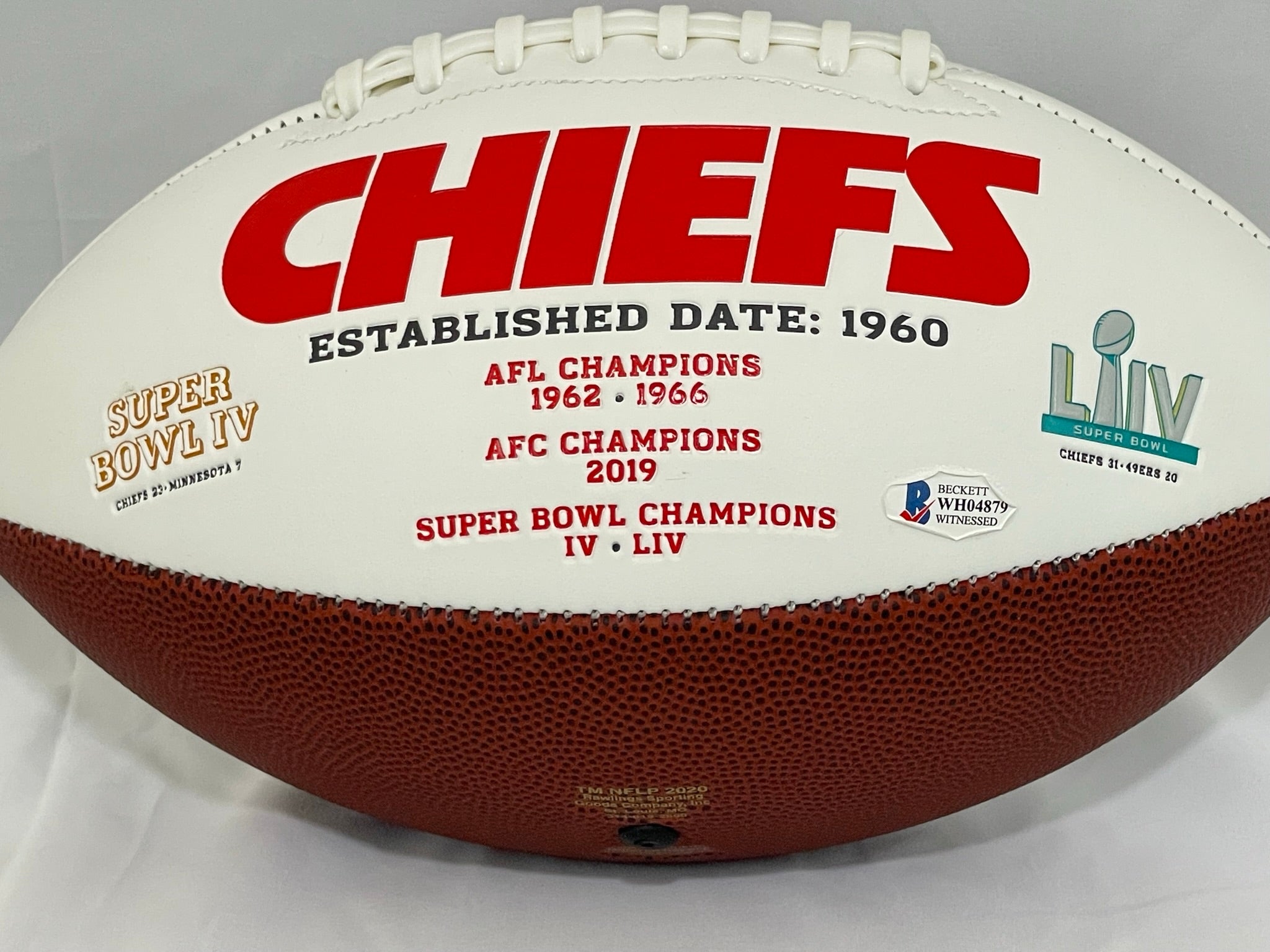 Travis Kelce Kansas City Chiefs Autographed Wilson Football