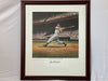 Joe DiMaggio Signed LE Yankees Framed Lithograph (PSA LOA)