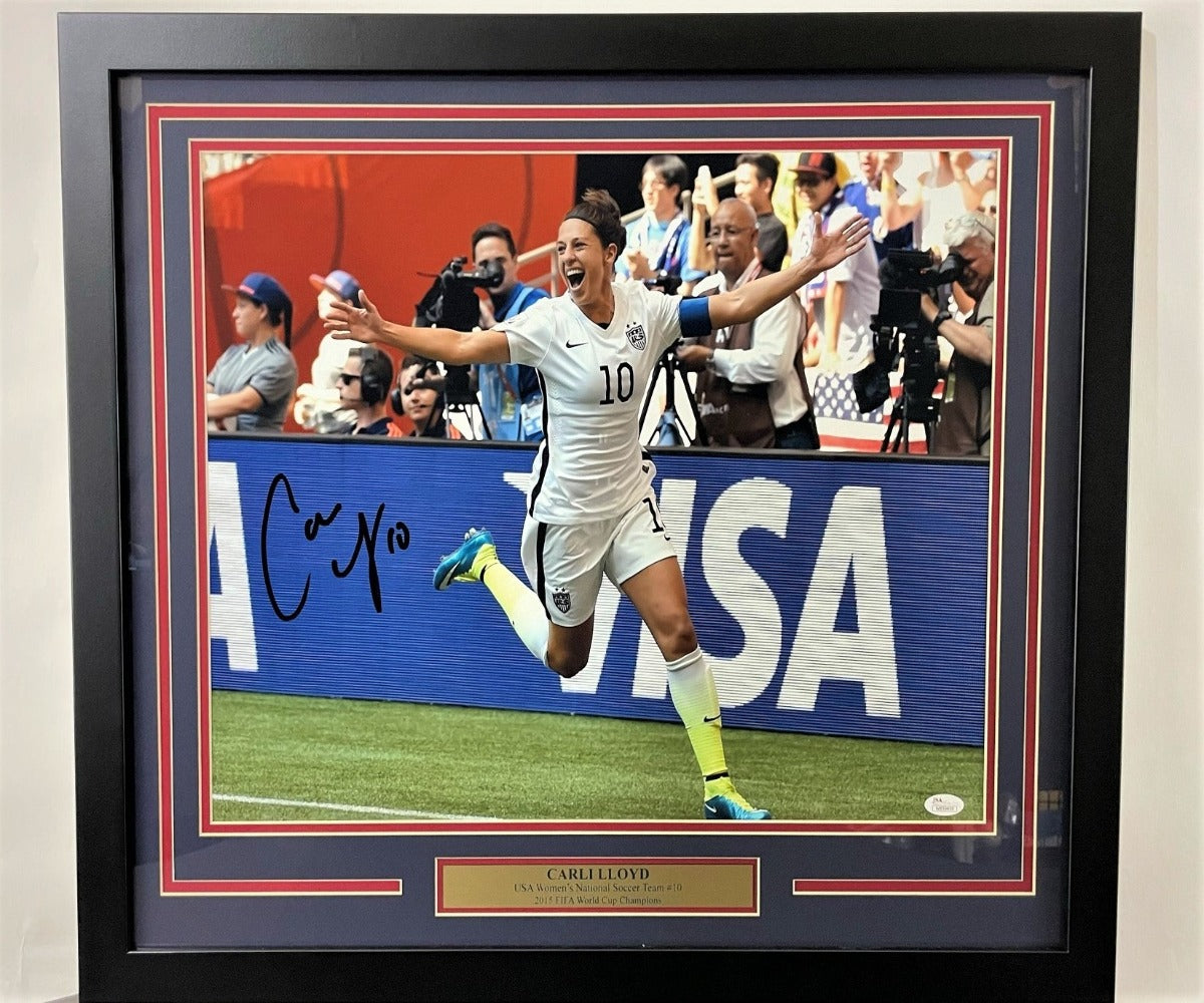 Autographed/Signed Carli Lloyd Red Soccer Team USA World Cup Jersey JSA COA  at 's Sports Collectibles Store