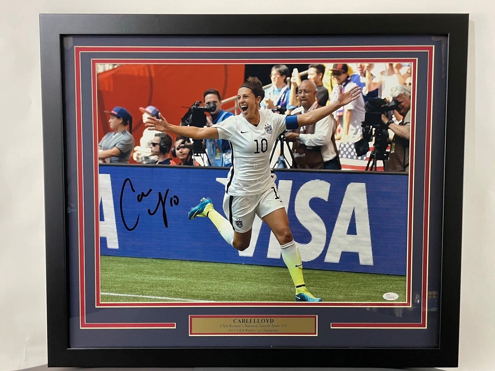 Carli Lloyd Signed Team USA Framed Photo Display
