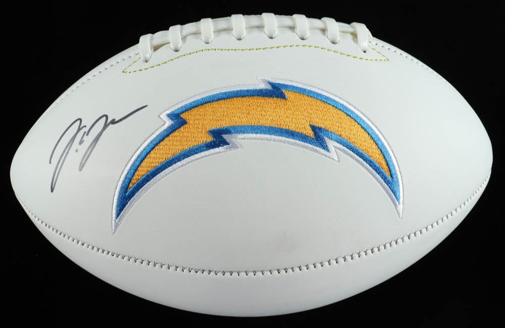 J. C. Jackson Signed L. A. Chargers Official NFL Logo Football (JSA) – GSSM
