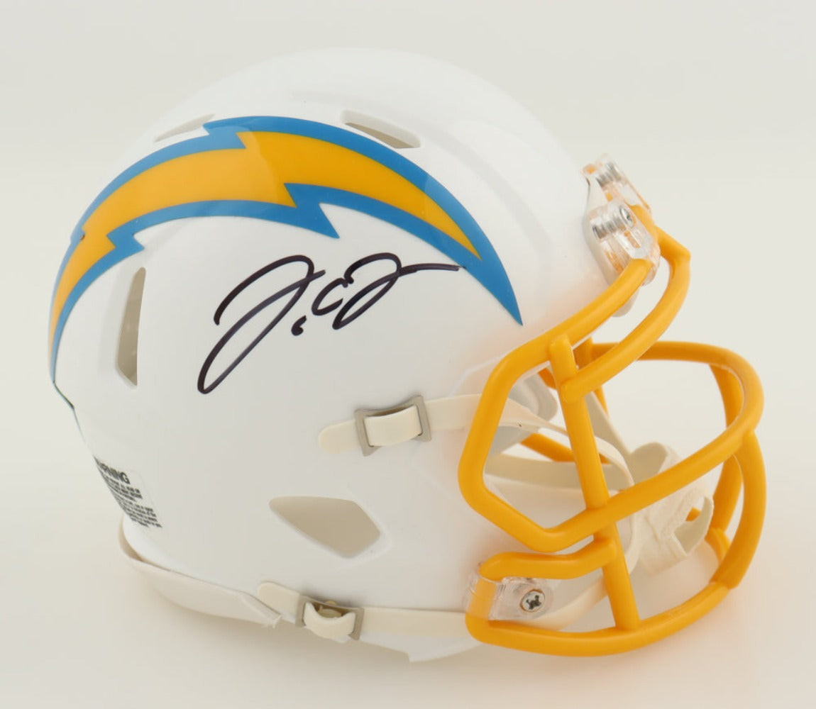 J.C. Jackson Signed Chargers Speed Mini Helmet (JSA & PIA)