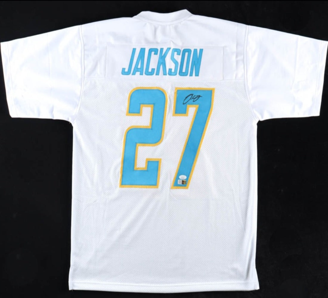 J.C. Jackson Signed White Jersey (JSA & PIA)