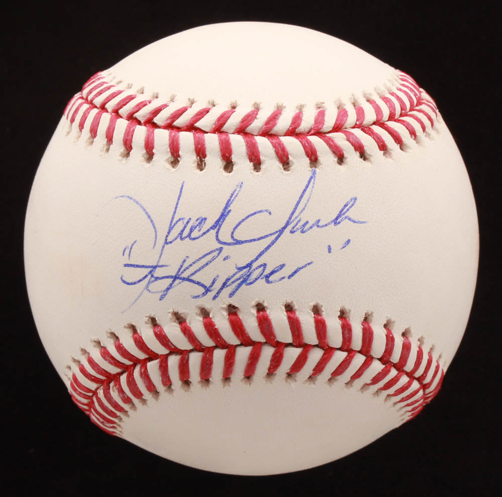 Jack Clark Signed OML Baseball Inscribed "Ripper" (JSA COA)