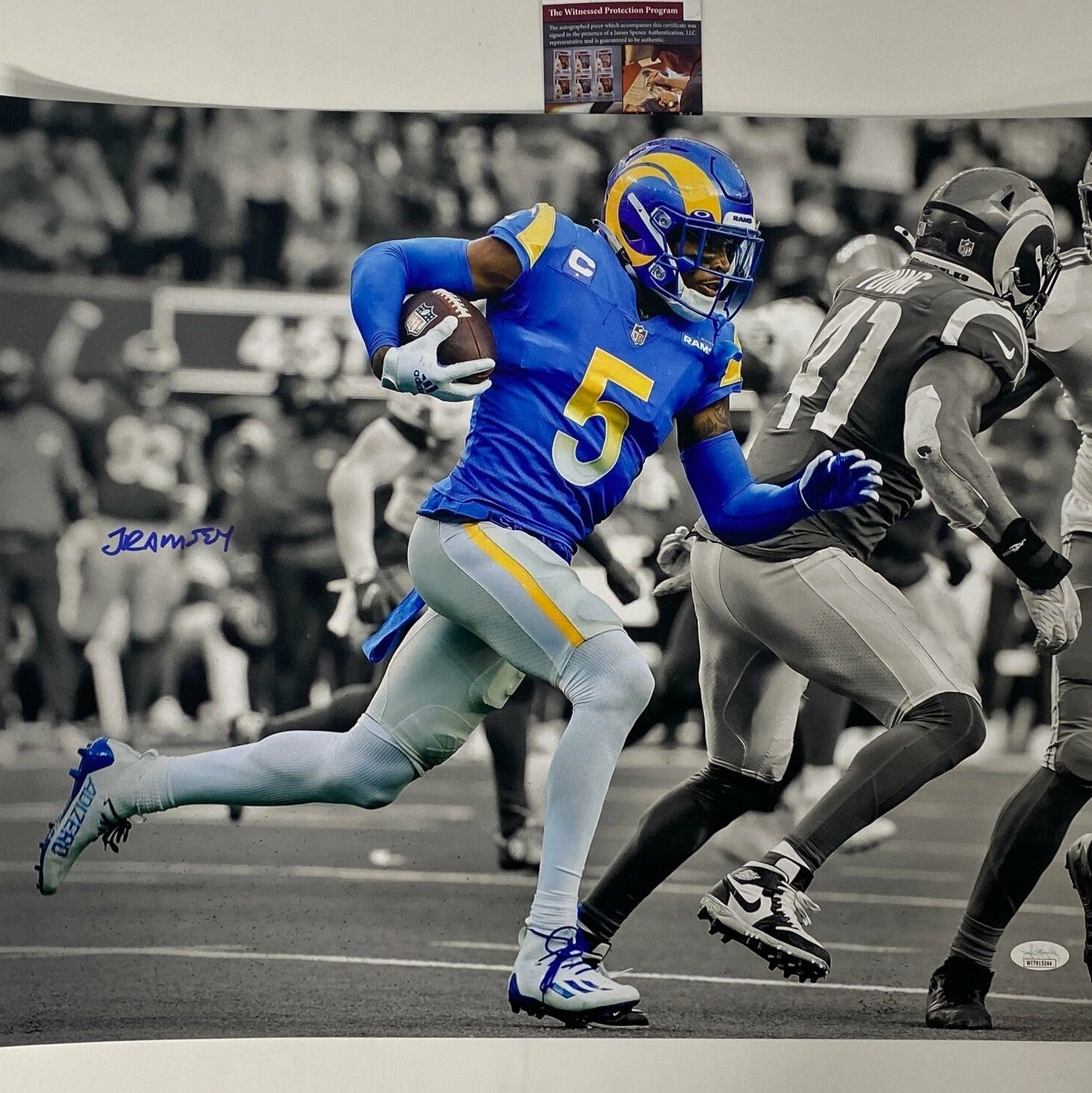 Jalen Ramsey Los Angeles Rams popular Signed 16x20 Photo (JSA COA)