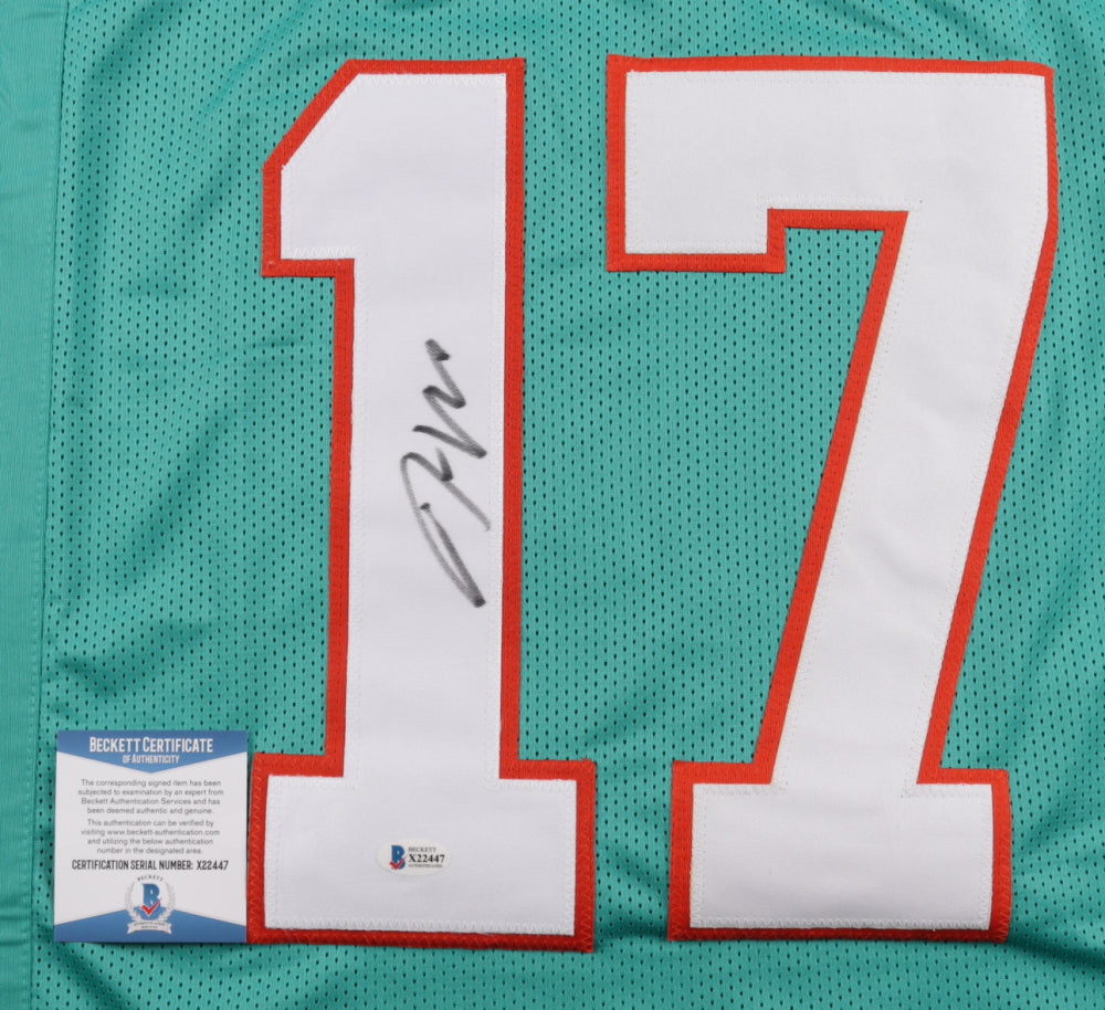 Jaylen Waddle Framed Signed Jersey Beckett Autographed Miami Dolphins