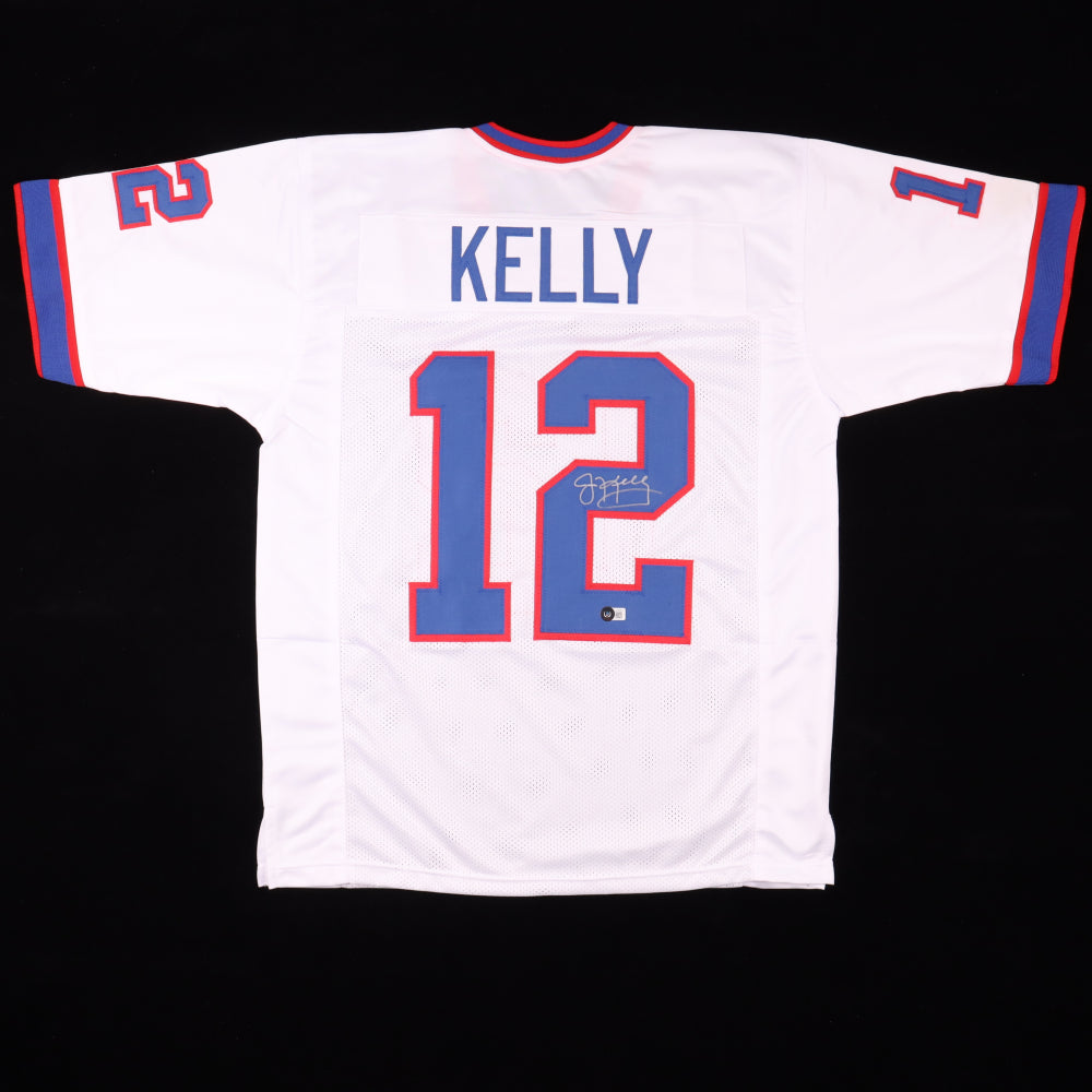 Jim Kelly Signed White Jersey (Beckett)