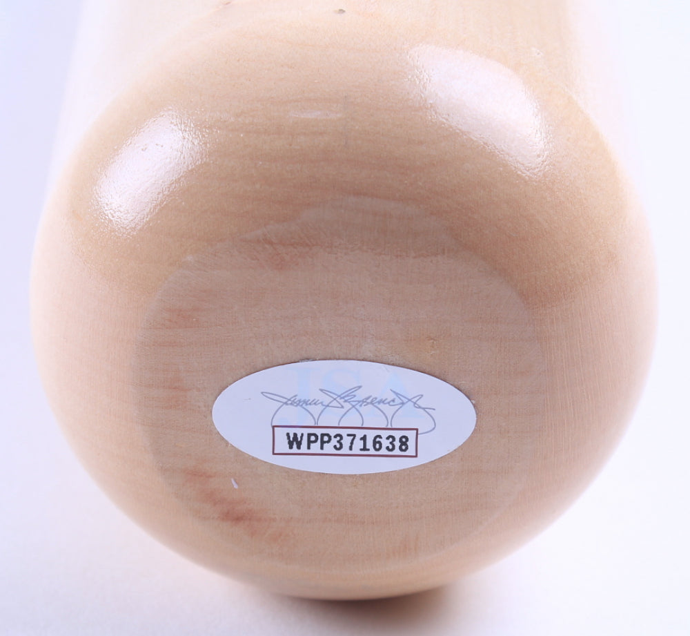 Joe Carter Signed Career Stat Engraved Cooperstown Bat (JSA COA)