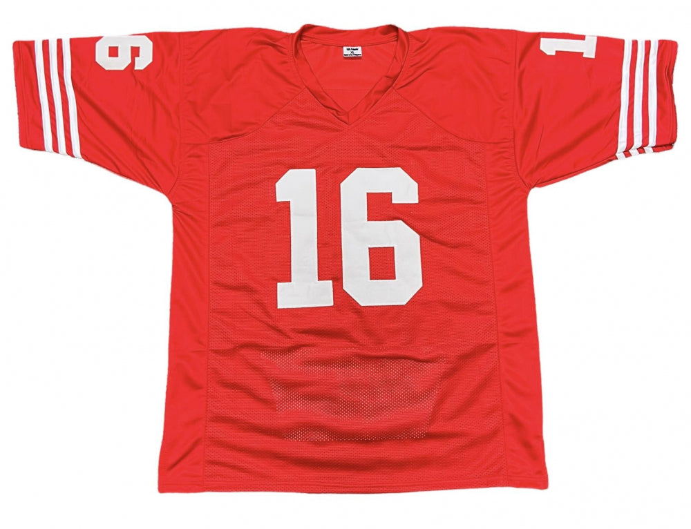 Joe Montana Signed Career Highlight Stat Jersey (TriStar)