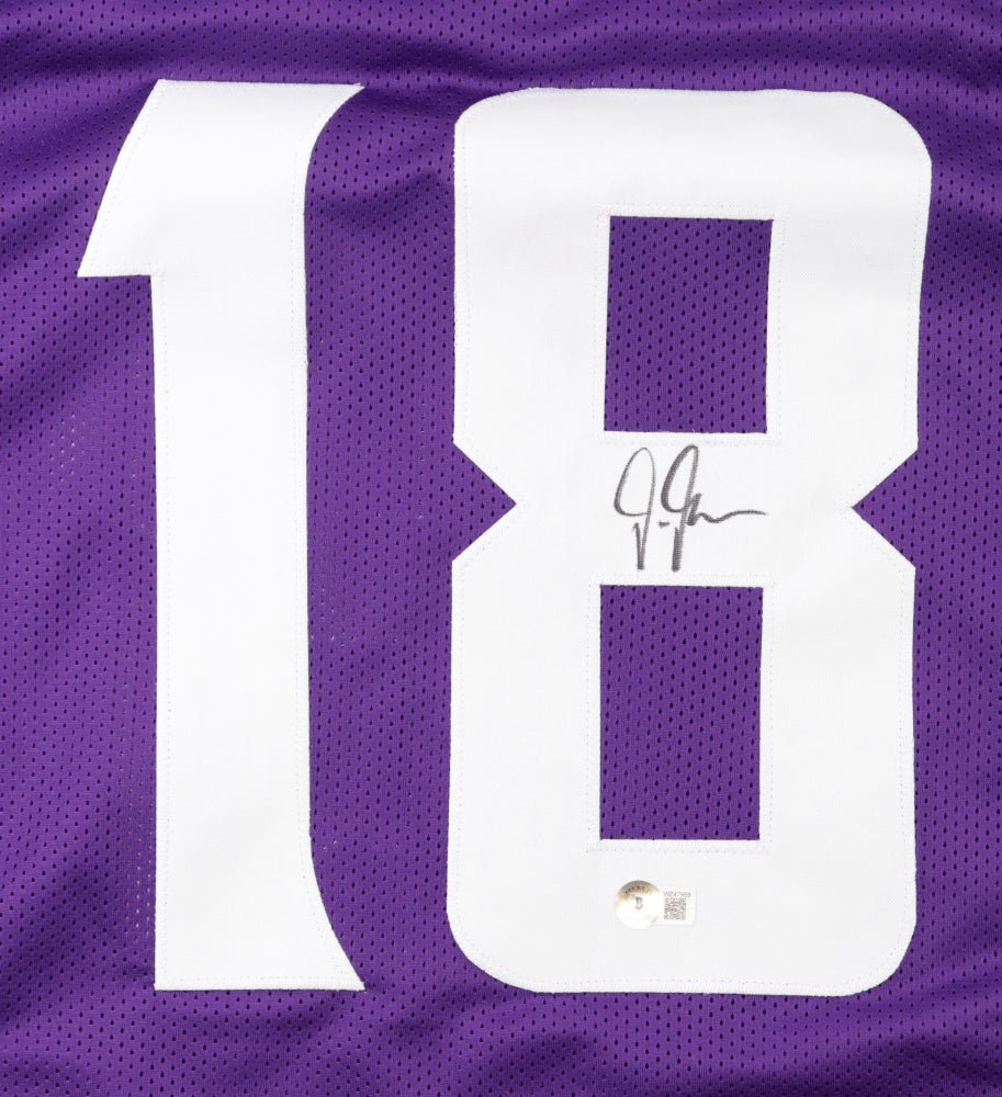 Justin Jefferson Signed Purple Nike Game Jersey w/ Insc- Beckett W Hol –  The Jersey Source