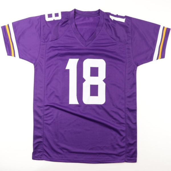 Justin Jefferson Autographed Minnesota Vikings (Purple #18) Custom Jersey -  Beckett