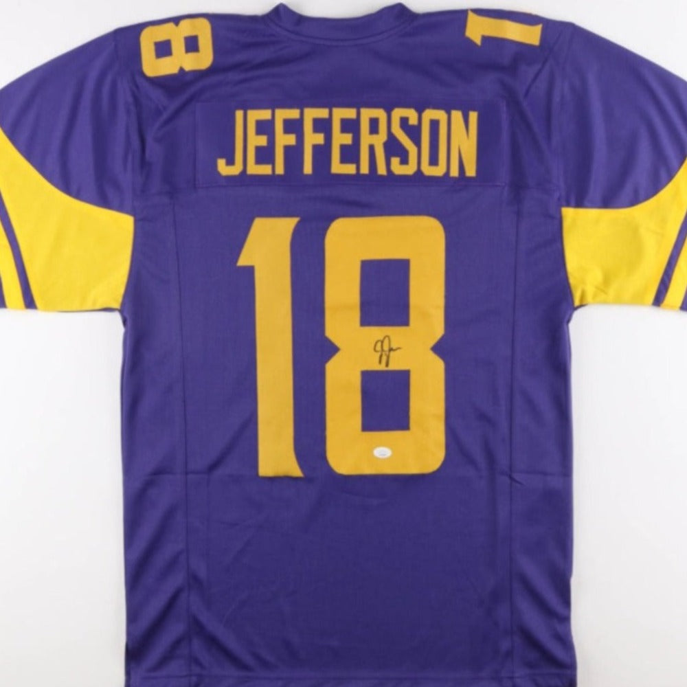 Justin Jefferson Signed Purple Jersey (2) (JSA) – GSSM