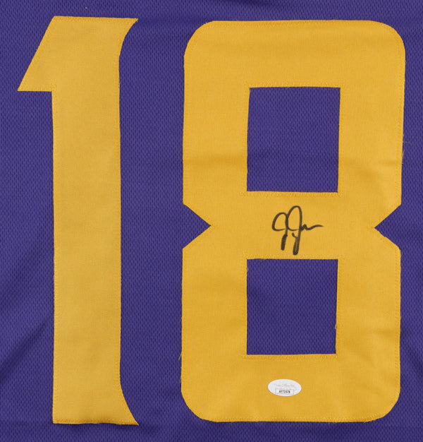 Justin Jefferson Signed Purple Jersey (3) (JSA) – GSSM