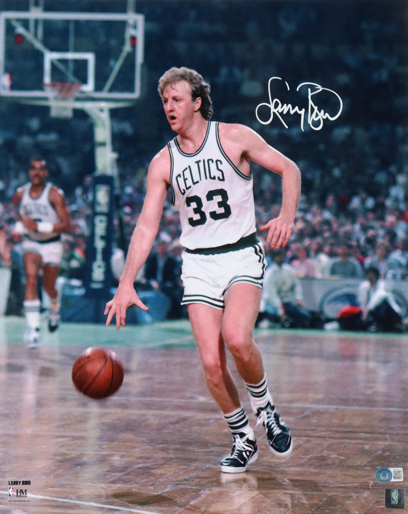 Larry Bird Signed Celtics 16x20 Photo (Beckett)