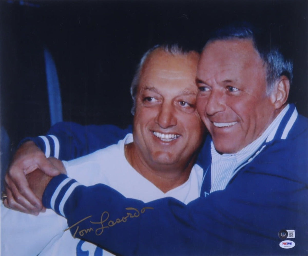 Tommy Lasorda Autographed Signed Los Angeles Dodgers Smiling in White Jersey  11x14 Photo - JSA Authentic