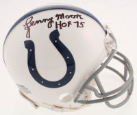 Lenny Moore Signed Colts Riddell Full Size Speed Replica Football Helmet w/HOF'75 Inscription
