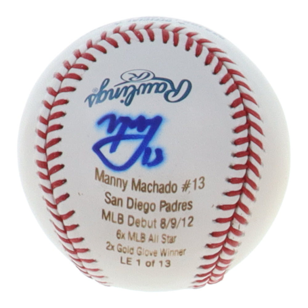Manny Machado Signed Padres Limited Edition OML Baseball (JSA)