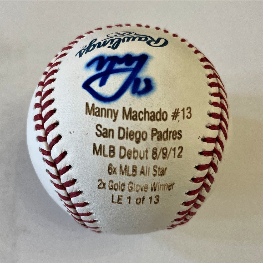 Manny Machado Signed Padres Limited Edition OML Baseball (JSA) – GSSM