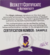 Magic Johnson Signed Black Jersey (Beckett)