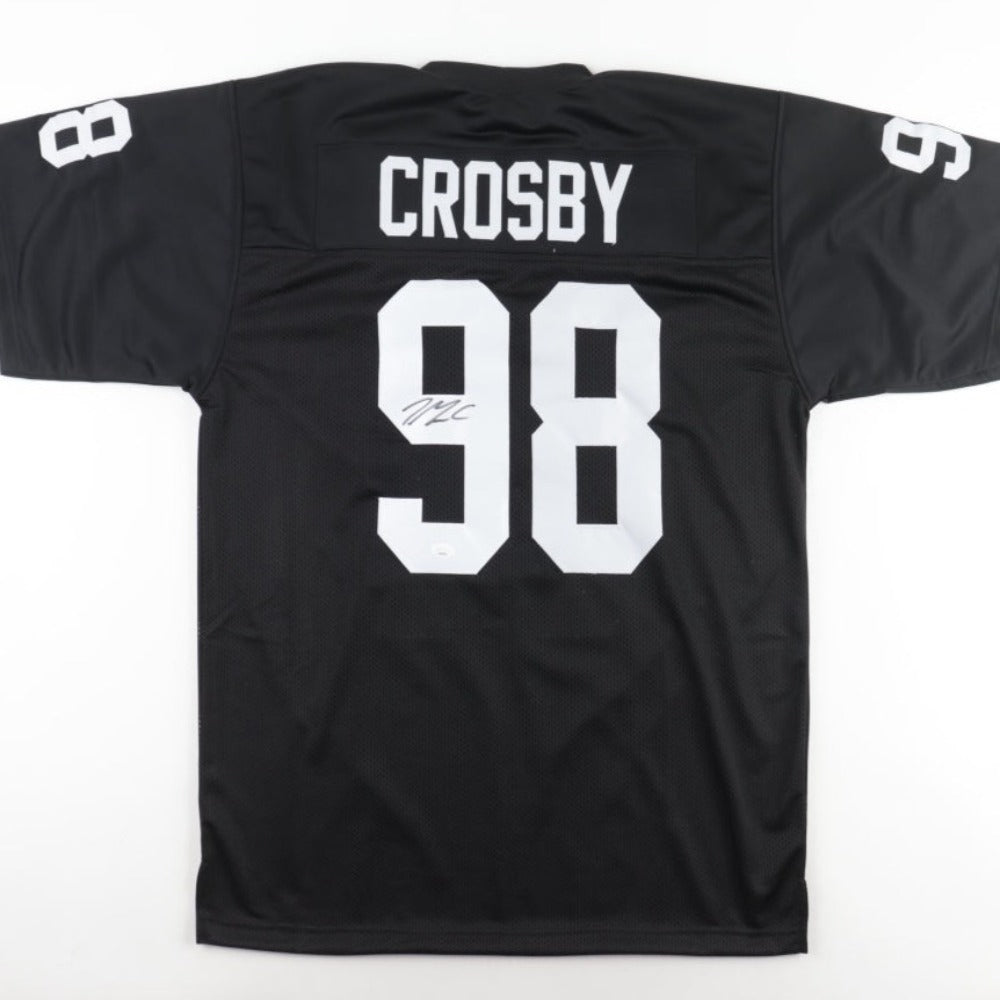 GSSM Maxx Crosby Signed White Color Rush Jersey (JSA)