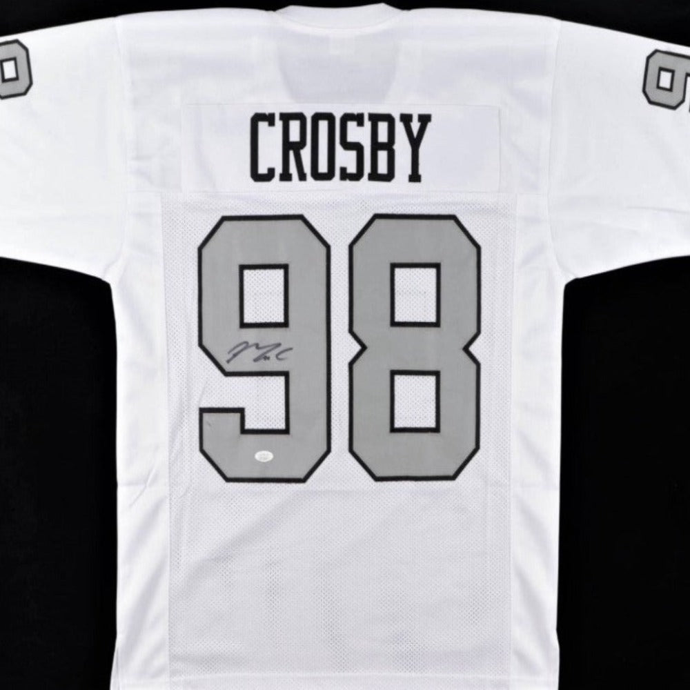 Maxx Crosby Authentic Signed White Color Rush Pro Style Jersey BAS – Super  Sports Center