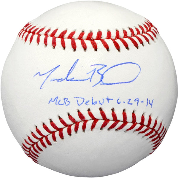 Mookie Betts Boston Red Sox Autographed Baseball with 2018 AL