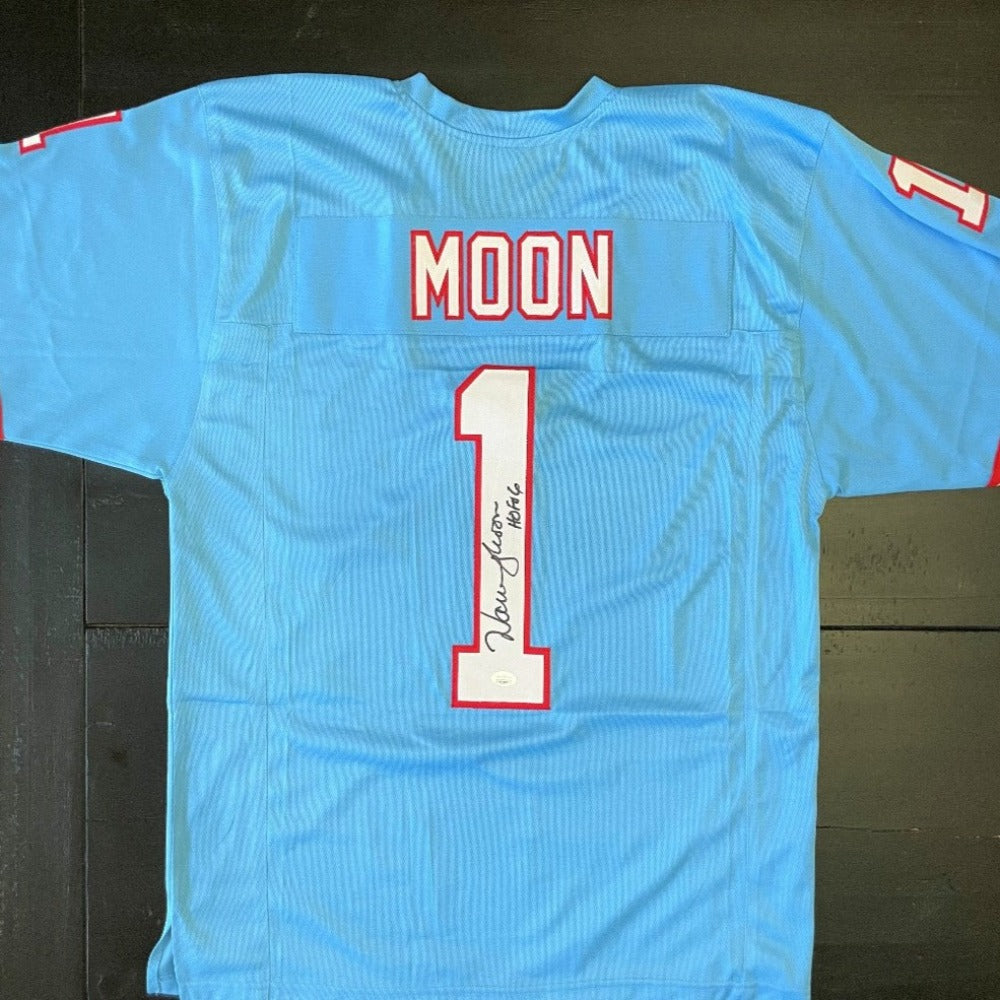 Warren Moon Signed HOF 06 Inscription White Pro-Edition Jersey (JSA)