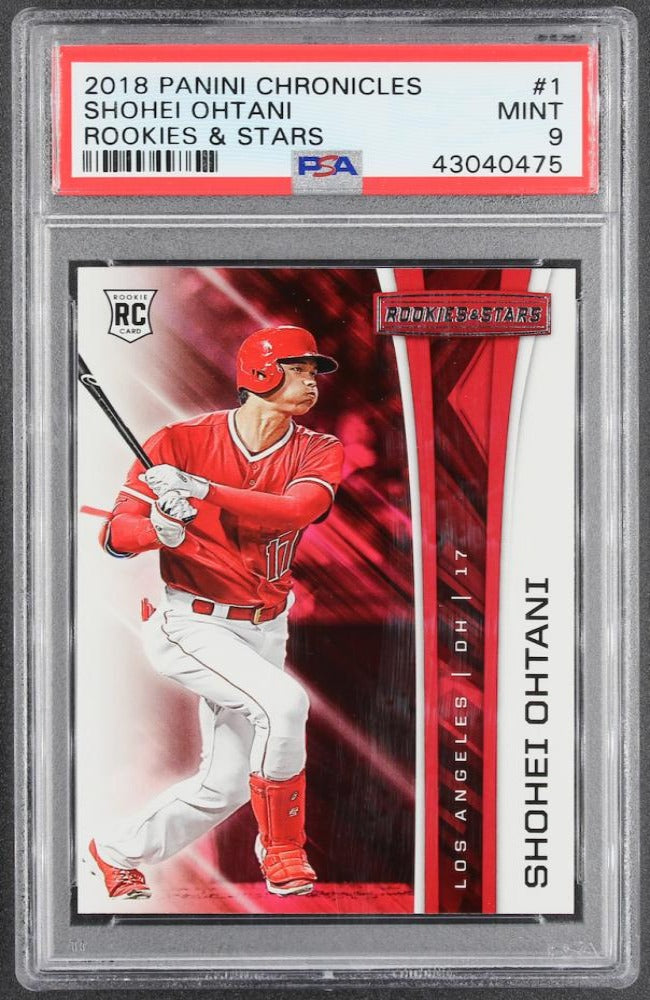 Shohei Ohtani 2018 Panini Chronicles Rookies and Stars #1 RC (PSA 9)