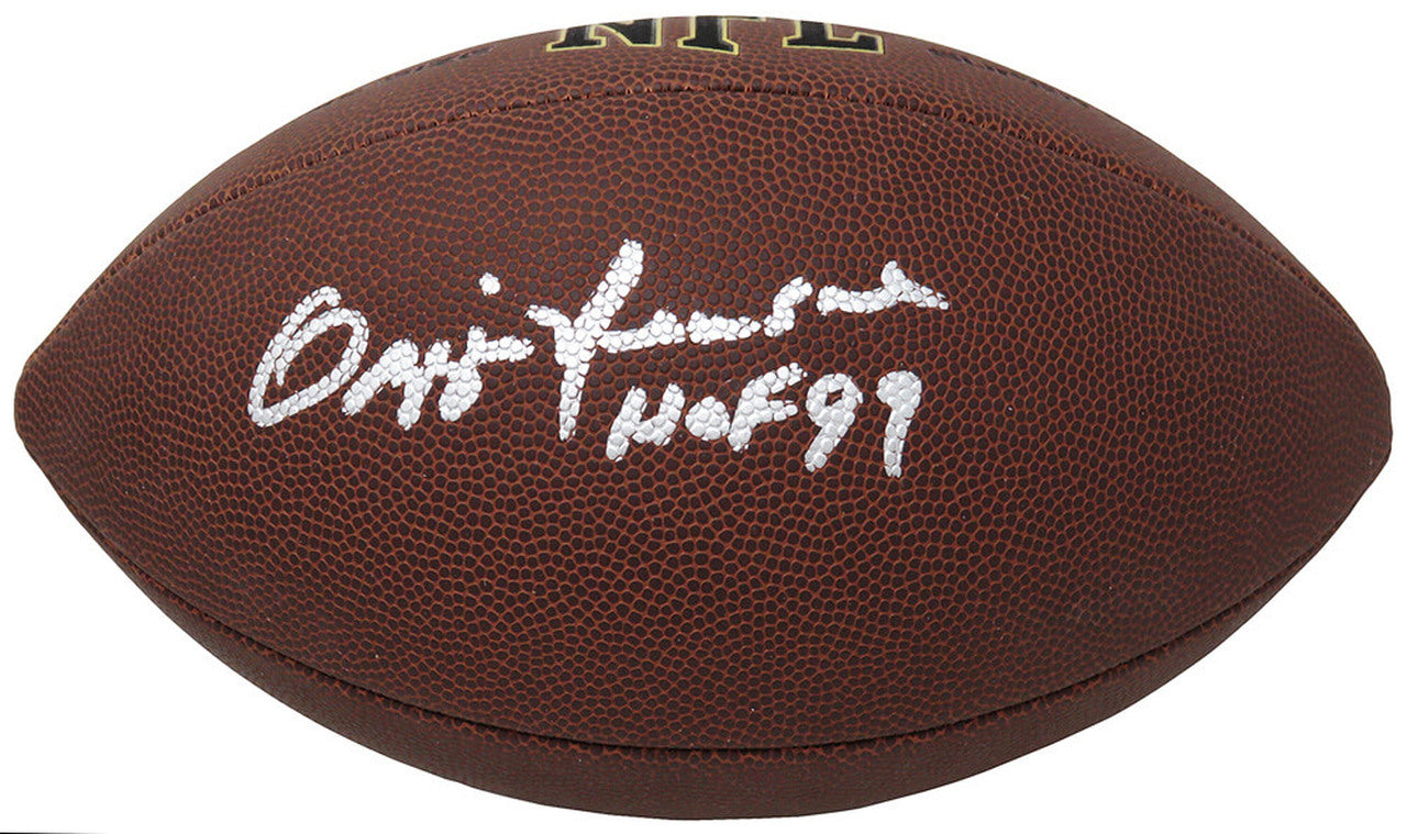 OZZIE NEWSOME SIGNED WILSON SUPER GRIP FULL SIZE NFL FOOTBALL w/HOF'99
