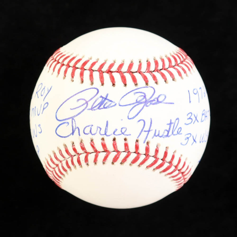 Autographed/Signed Pete Rose Philadelphia Retro Blue Baseball