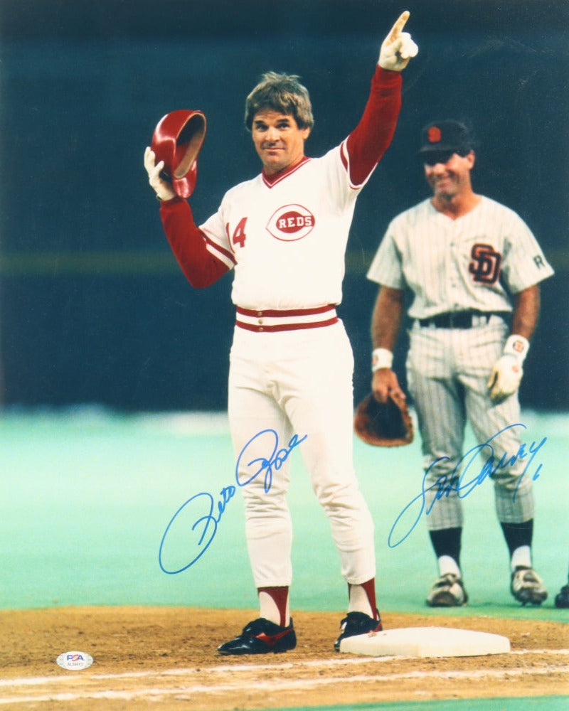 Pete Rose & Steve Garvey Signed 16x20 Photo (PSA)