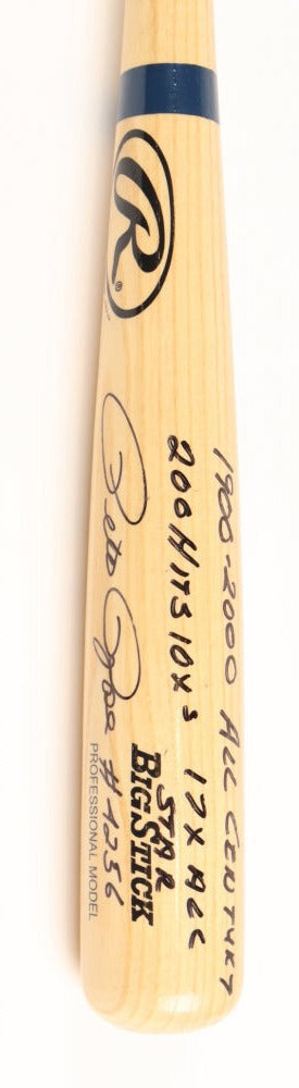 Pete Rose Signed Rawlings Baseball Bat with Multiple Stat inscriptions (PSA)