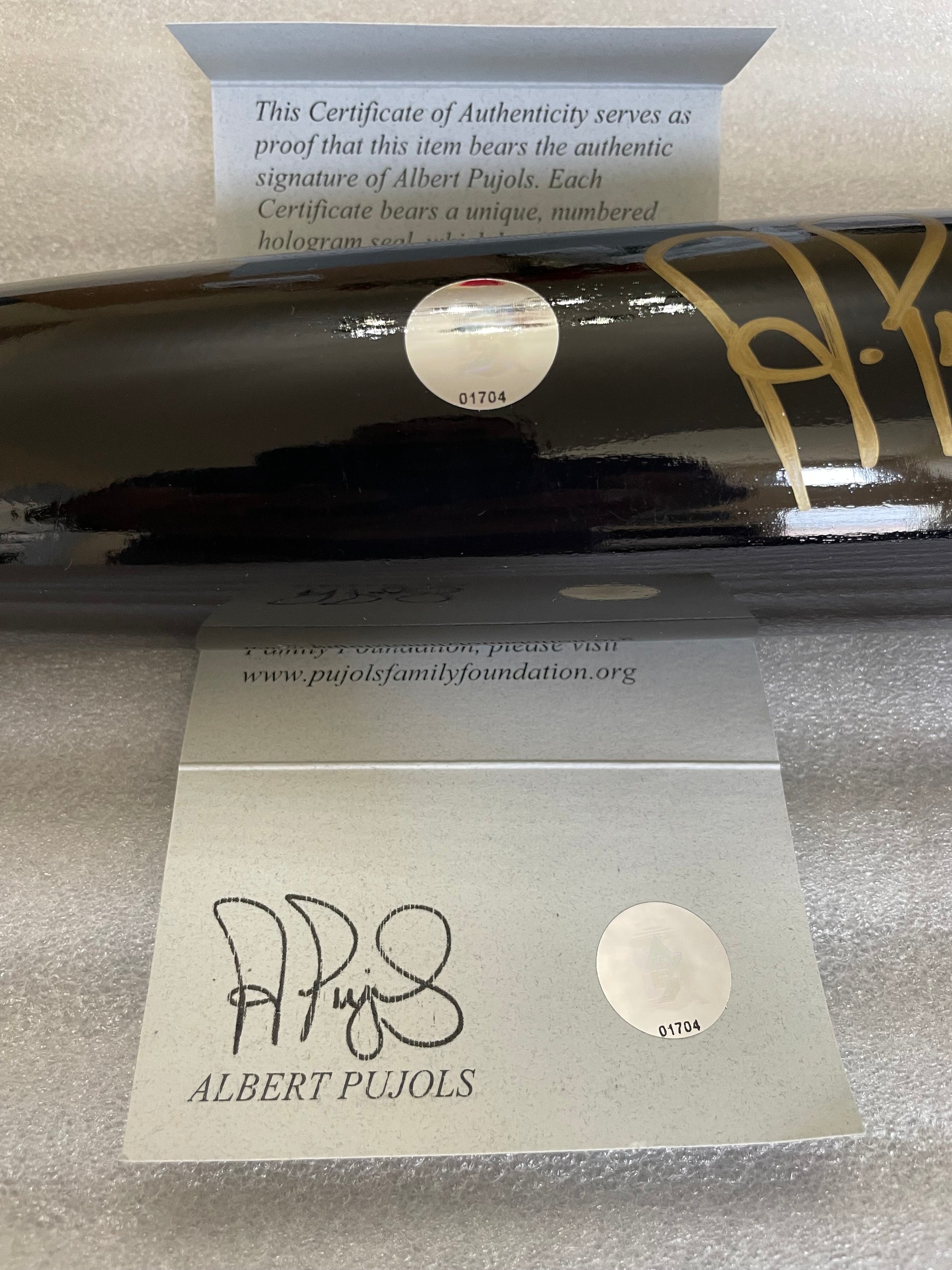 Albert Pujols Signed Marucci Player Model Baseball Bat (Pujols Family Foundation COA)