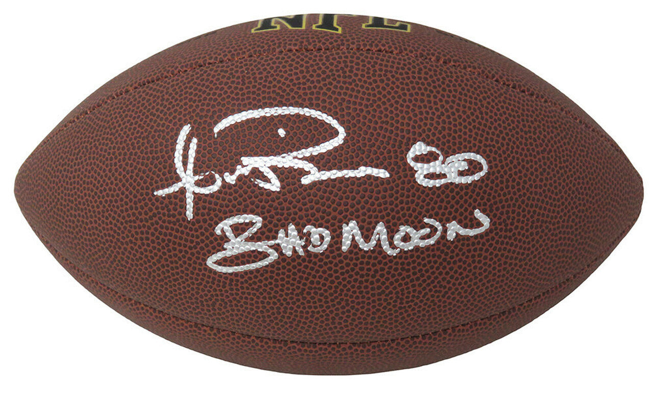 Andre Rison Signed NFL Football Inscribed "Bad Moon" (Schwartz Sports COA)