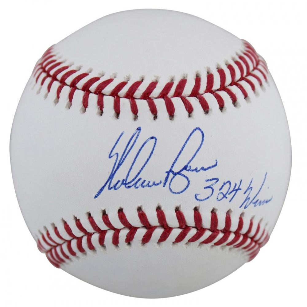 Nolan Ryan Signed OML Baseball Inscribed "324 Wins" (Beckett COA, AIV Hologram & Ryan Hologram)
