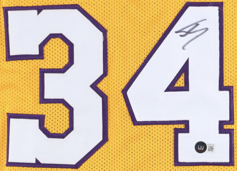 Shaquille O'Neal Autographed Two Toned Custom Lakers Jersey (Beckett)