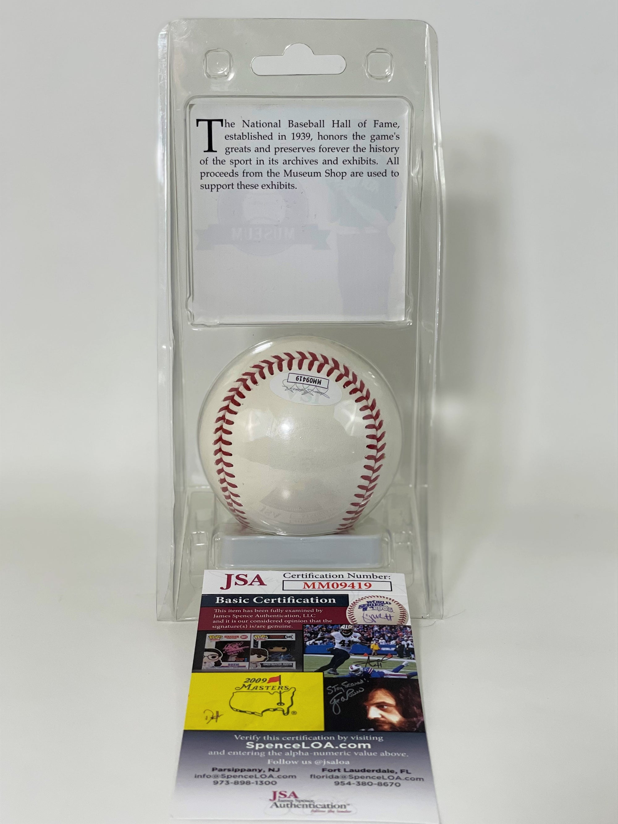 Tony Gwynn Signed Hall of Fame Logo Baseball (JSA COA)